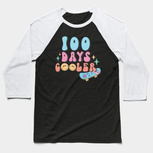 100 Days Cooler Groovy 100 days of School Gift Baseball T-Shirt